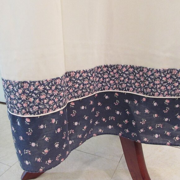 Vintage Sears JR Bazaar White Sheer Nylon/Blue Floral Trim Maxi Nightgown - Picture 8 of 15